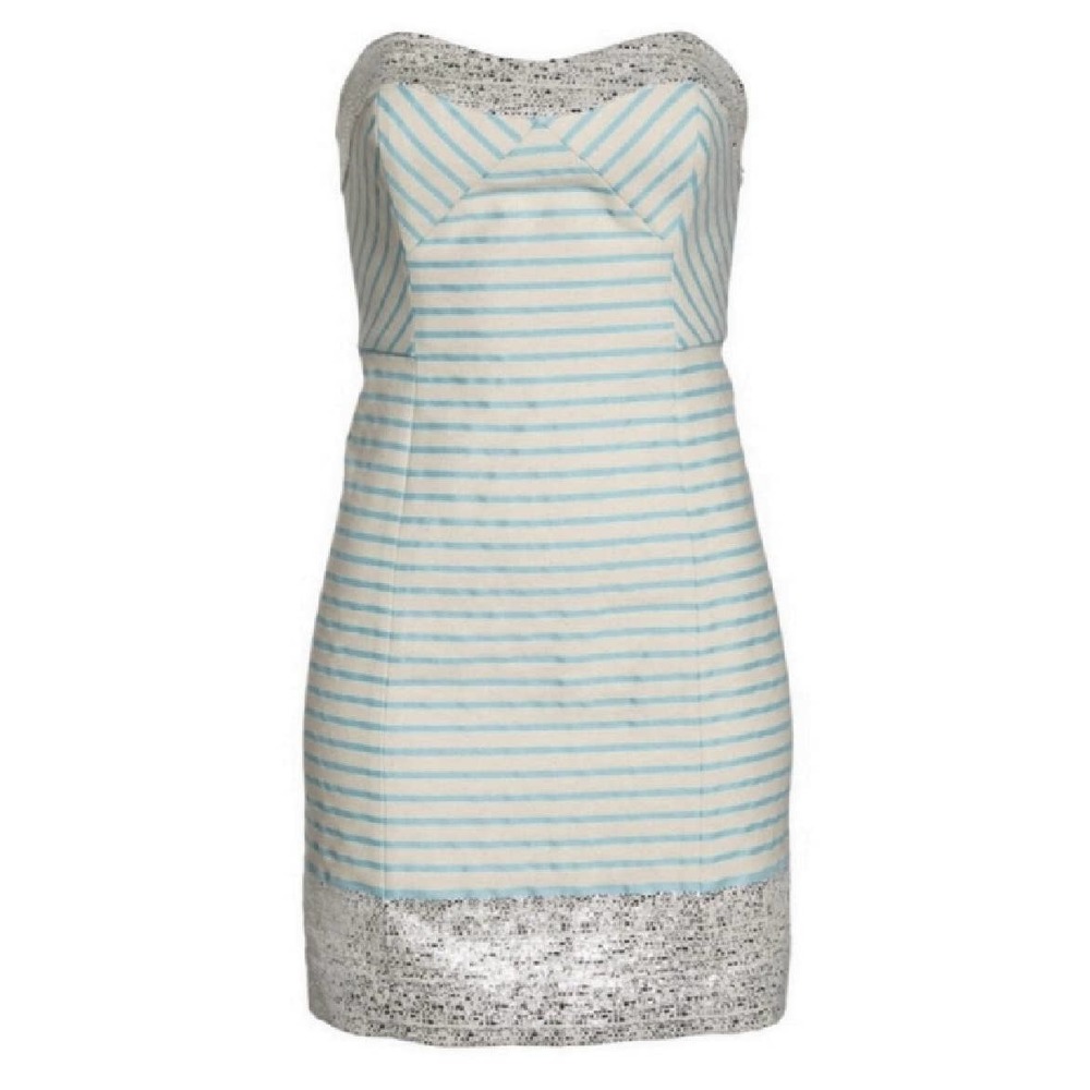 NWT Lilly Pulitzer REMI Dress in Bayview Striped Metallic Sz 4